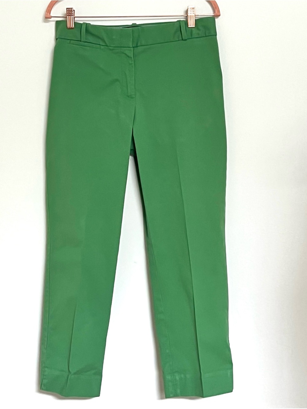 Talbots Women's Green Front Zipped Cropped Pants Size 6